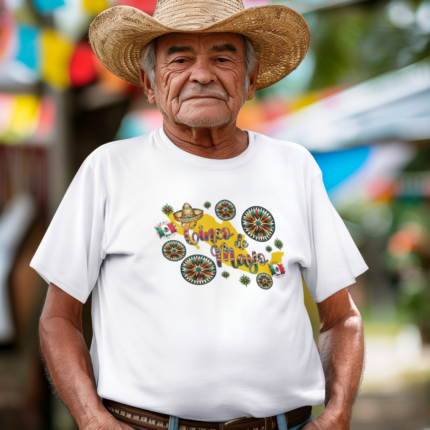 Fiesta Sombrero & Mexican Flag
