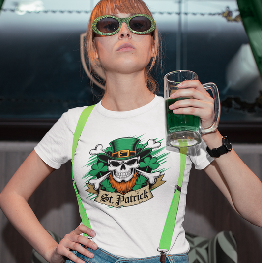 Irish Leprechaun Skull and Cross Bones