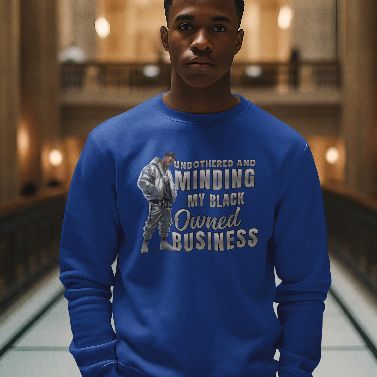Unbothered and Minding My Black Owned Business - Casual Male