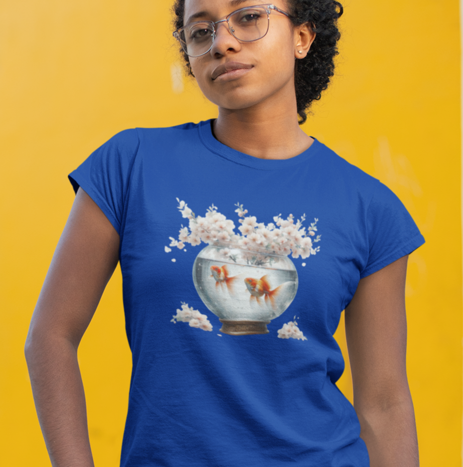 White Blossoms and Goldfish