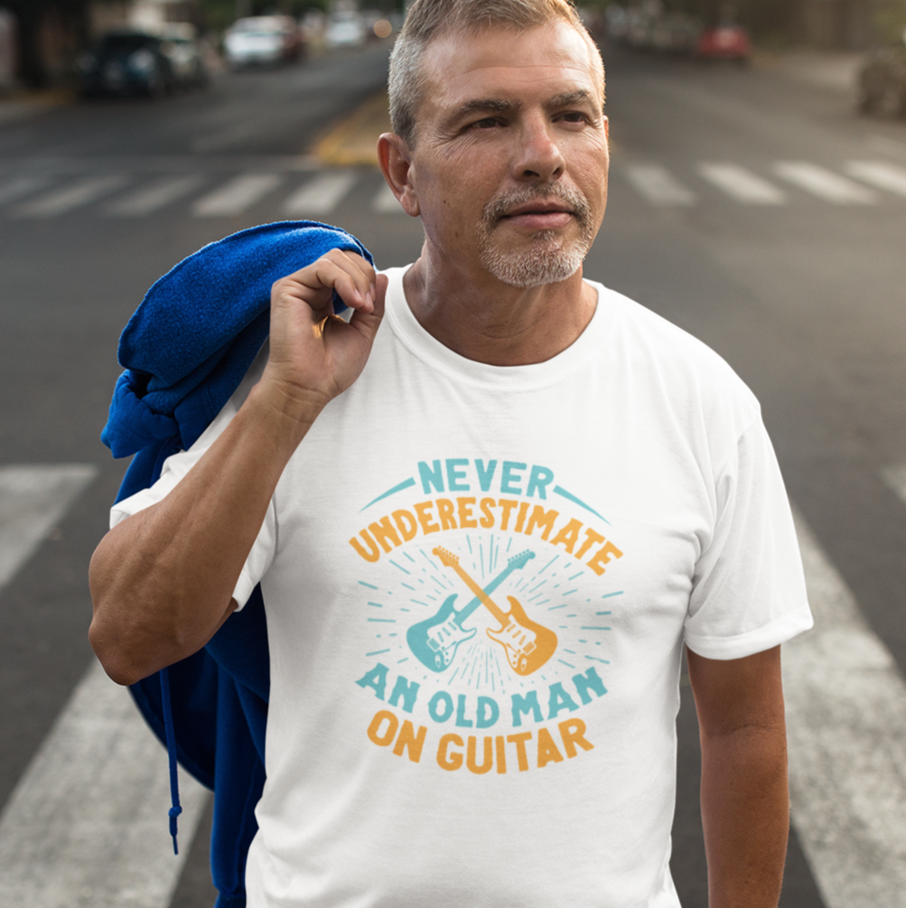 Never Underestimate Old Man Guitar