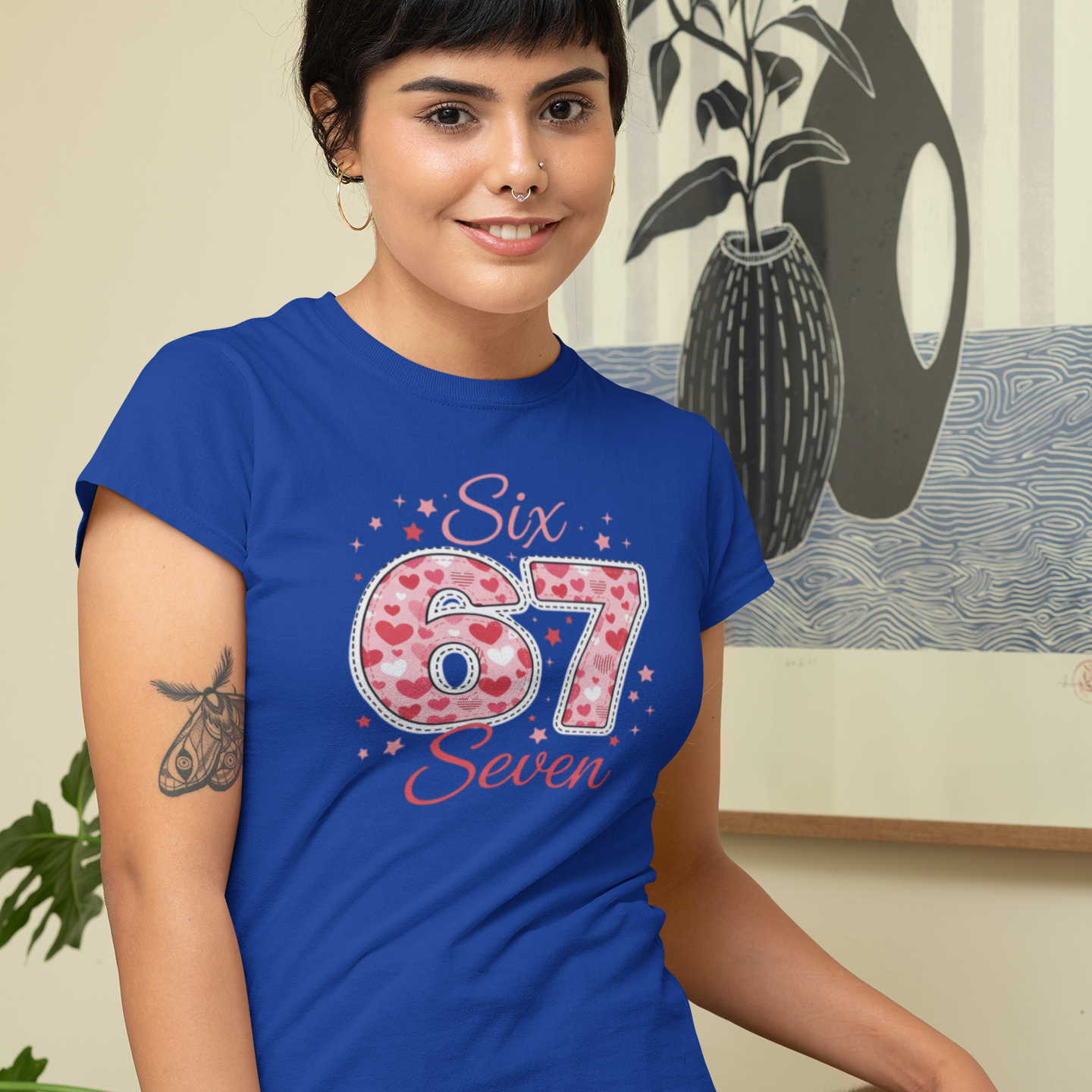 Six Seven' 67 Pink Heart