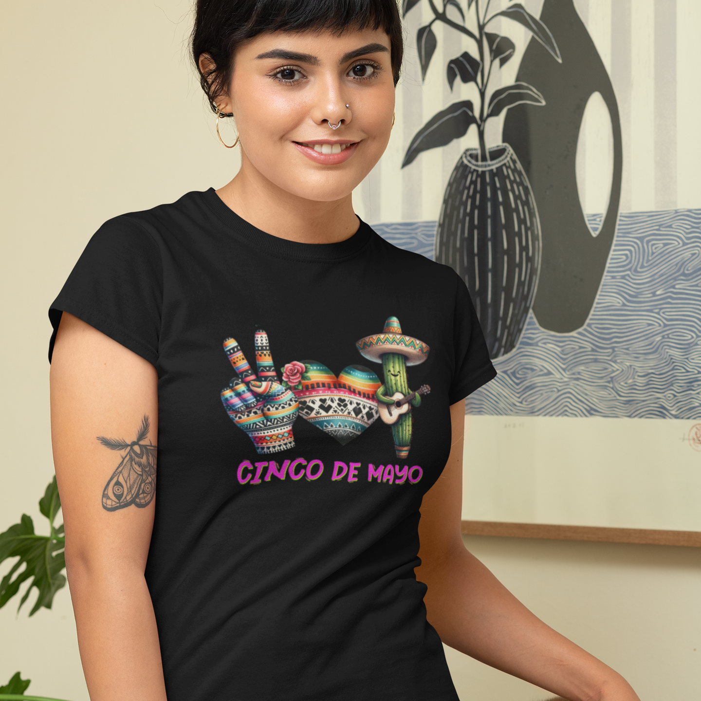 Cinco de Mayo Peace, Heart & Cactus