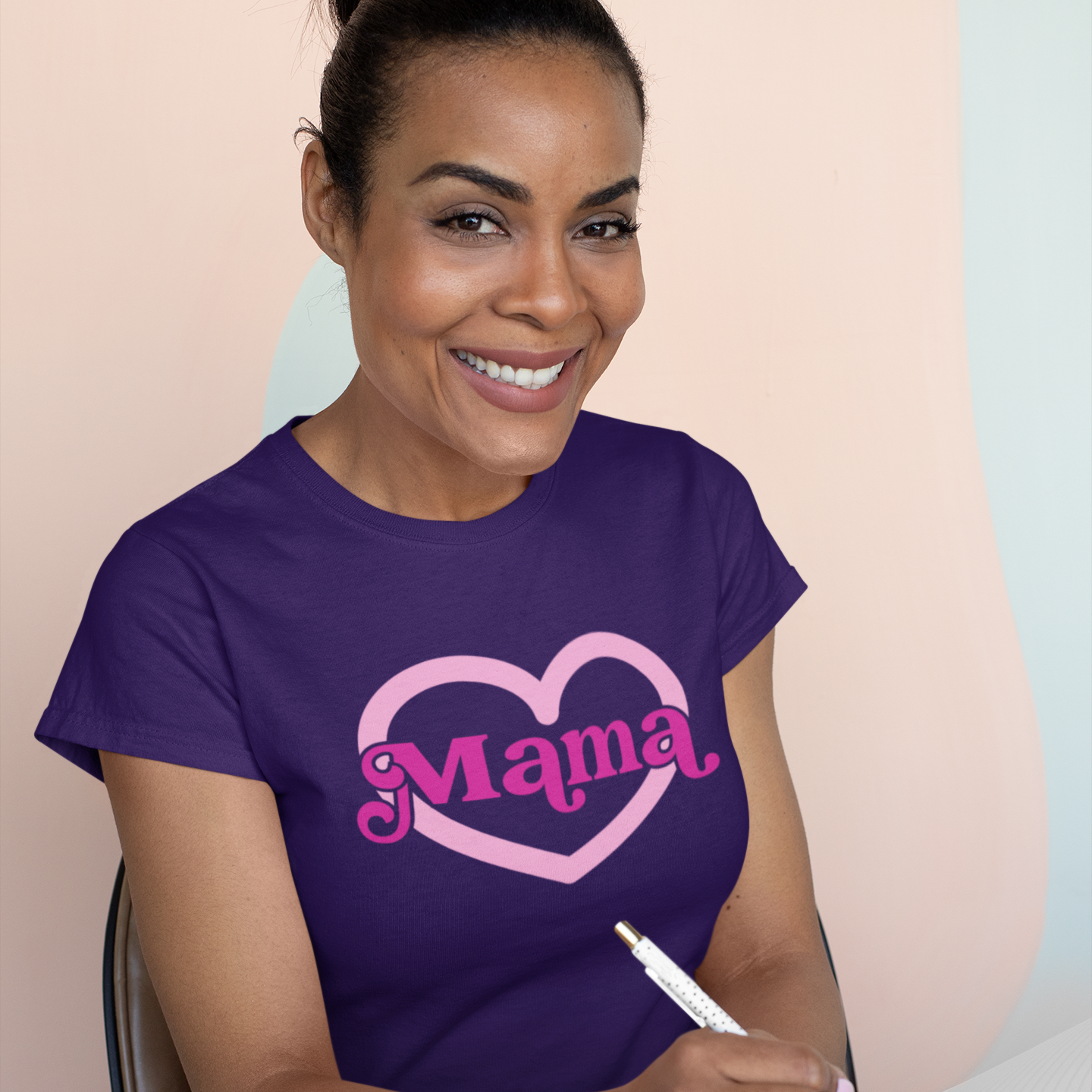 Mama Pink Heart Tee