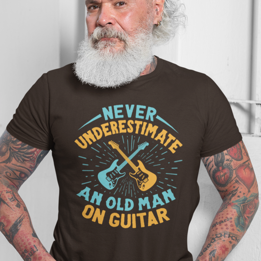 Never Underestimate Old Man Guitar