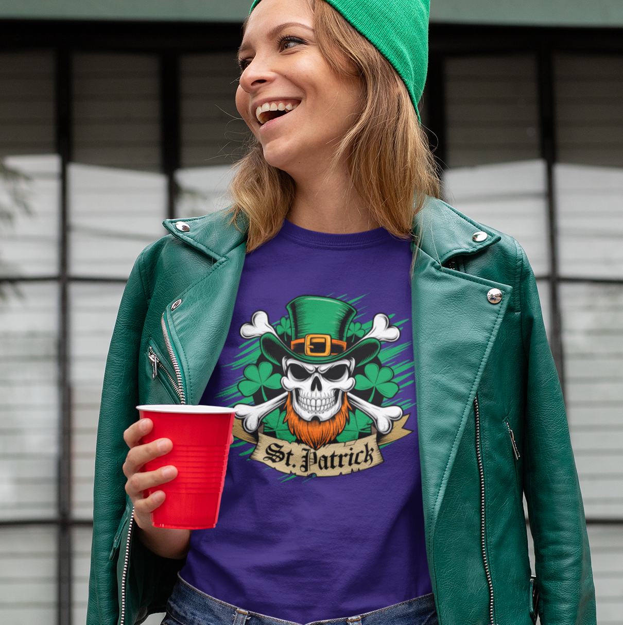 Irish Leprechaun Skull and Cross Bones