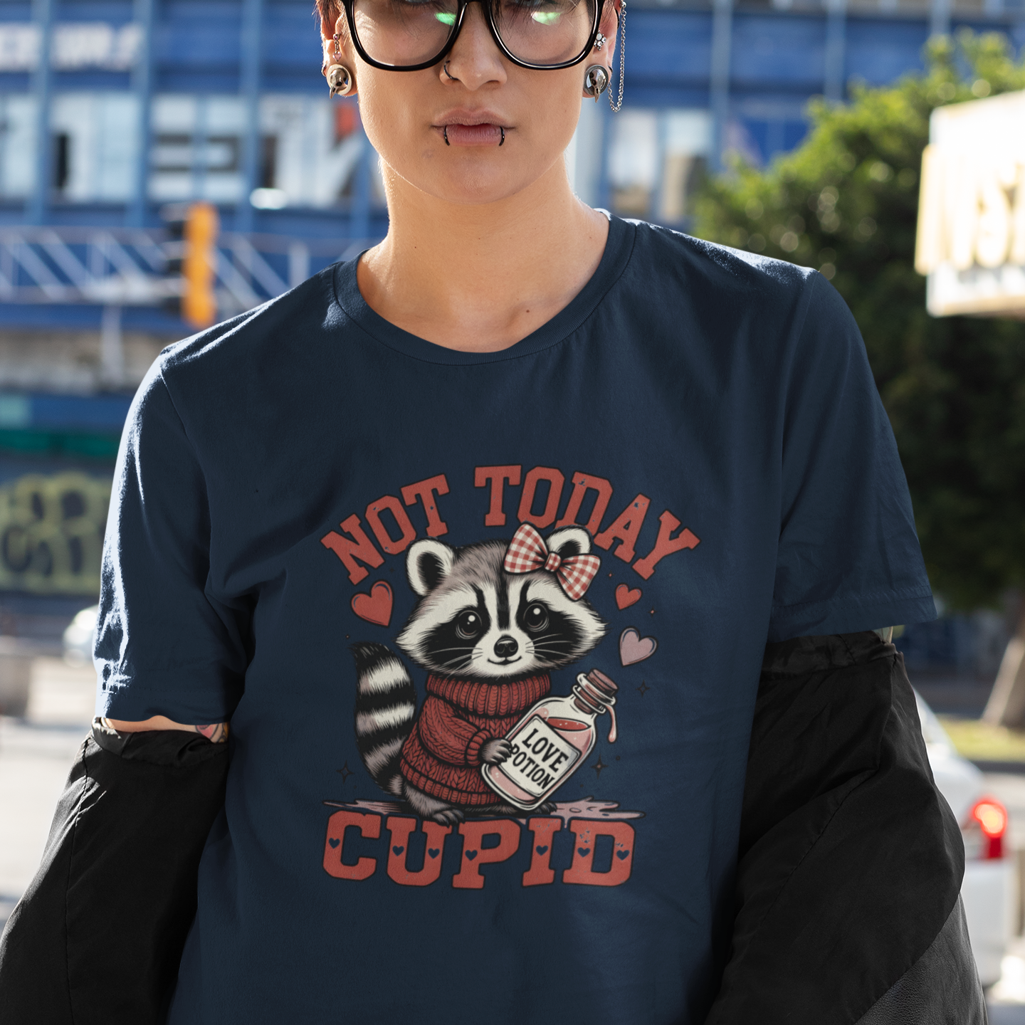 Not Today Cupid Raccoon