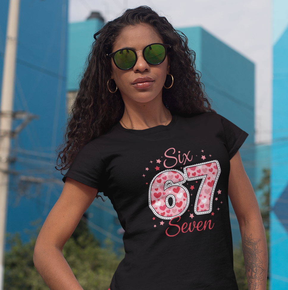 Six Seven' 67 Pink Heart