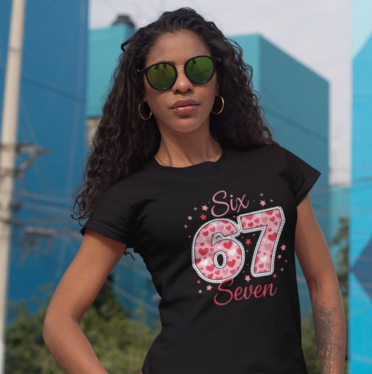 Six Seven' 67 Pink Heart