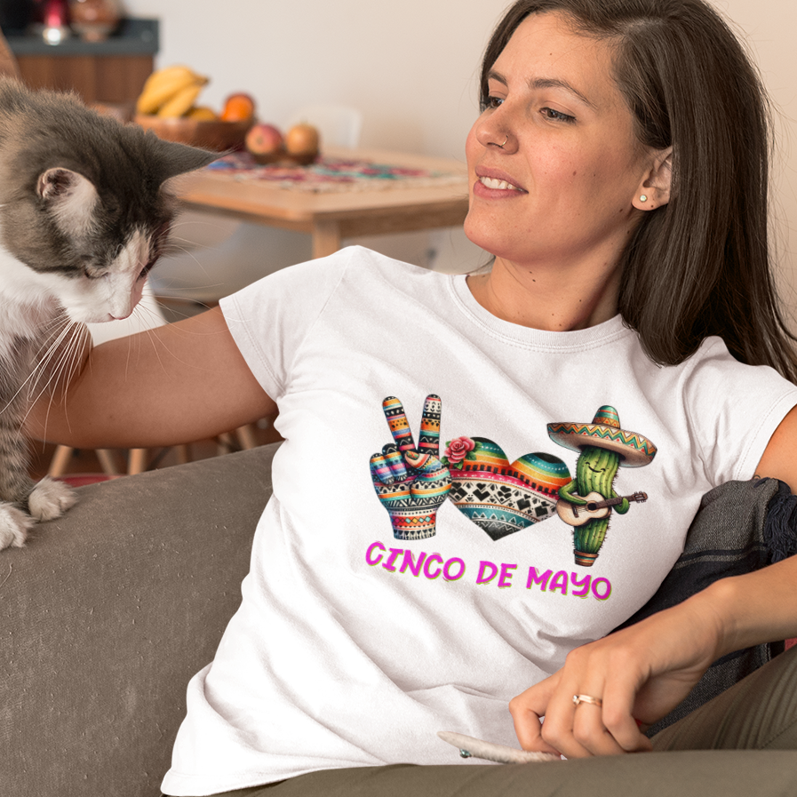 Cinco de Mayo Peace, Heart & Cactus